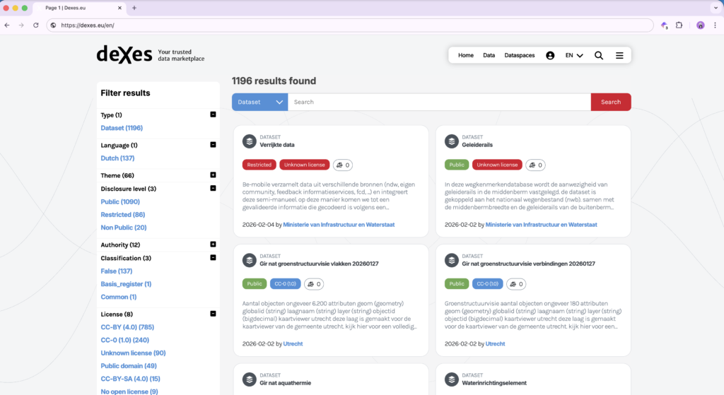 deXes marketplace screenshot